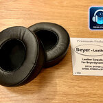 Premium Pads Beyer-Leather เอียร์แพดหนังเทียม Leather Earpad สำหรับหูฟัง Beyerdynamic DT770 DT770 Pro DT880 DT990