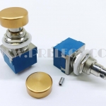 3PDT Foot Switch 9ขา หัวใหญ่ สีทอง