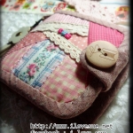 กระเป๋าสองพับสั้น โทนชมพูลูกไม้ - สั่งทำค่ะ