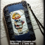 กระเป๋าสองซิป ผ้าทอญี่ปุ่น + paper doll - สั่งทำค่ะ