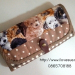 กระเป๋าสามพับใบยาว ผ้านอกทั้งใบ - สินค้าสั่งทำค่ะ