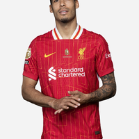 เสื้อลิเวอร์พูลแชมป์พรีเมียร์ลีก 2024/25 รุ่นนักเตะ อาร์มทองพรีเมียร์ลีก no room for racism ด้านหลัง CHAMPIONS 24/25 ของแท้