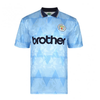 เสื้อเรทโรย้อนยุคแมนเชสเตอร์ ซิตี้ 1989 BROTHER ของแท้