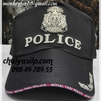 2. หมวกแก๊ป ตำรวจ Police สีดำ