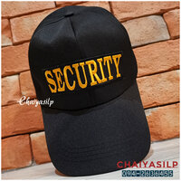 3.หมวกแก็ป(ตุ๊กแก) Security สีดำ