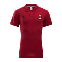 เสื้อโปโลอดิดาสเอซีมิลาน adidas Milan 3 Stripe Polo สีแดงของแท้
