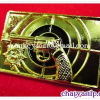 เหรียญแม่นปืนข้าราชการหลักสูตรเบื้องต้น (ตราสิงห์) สีทอง