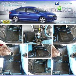 ขายพรมปูพื้นรถเข้ารูป honda city 2014 ไวนิลสีดำขอบฟ้า