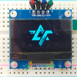 จอ OLED 1.3 นิ้ว สีฟ้า 128x64 I2C