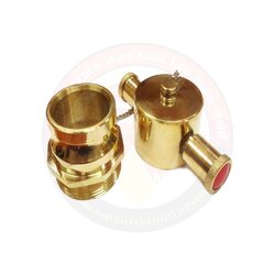 ข้อต่อสวมเร็วตัวผู้ เกลียวนอก ขนาด 2.5 นิ้ว วัสดุทองเหลือง พร้อมฝาปิดและโซ่คล้อง