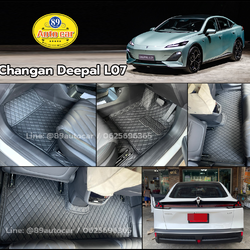 พรมรถยนต์ Changan Deepal L07 ปูพรม6D สีดำด้ายดำ 3 ชิ้น ในห้องโดยสาร