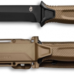 มีดใบตาย Gerber Strong Arm OEM ใบเรียบ น้ำตาล ขนาด 10 นิ้ว หล่อสุดๆ A++