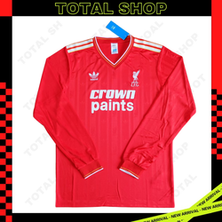 Liverpool 1986/87 Home Jersey เสื้อบอลย้อนยุคแขนยาว เสื้อแขนยาวลิเวอร์พูลย้อนยุค Crown paints