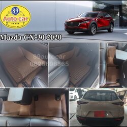 Mazda CX-30 ปูผ้ายางลายธนูสีน้ำตาล เข้ารูป