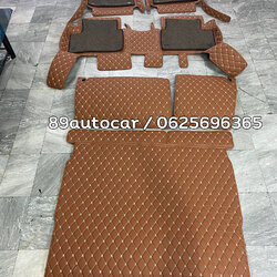 พรมปูพื้นรถยนต์ Peugeot 3008 ปูพรม7D สีน้ำตาลเข้ม+ พรมดักฝุ่นสีน้ำตาล เข้ารูป เต็มคัน