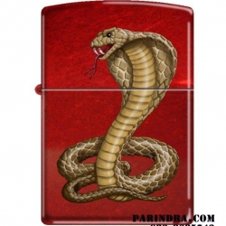 ไฟแช็ค Zippo แท้ "Cobra Snake" Candy Apple Red Lighter #Zippo Code 8951 แท้นำเข้า 100%