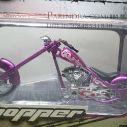 โมเดลรถมอเตอร์ไซค์ ช๊อปเปอร์ สีม่วง