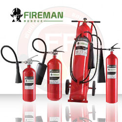 ถังดับเพลิงชนิดก๊าซคาร์บอนไดออกไซด์ (CO2) ขนาด 5-50 ปอนด์ ยี่ห้อ Fireman