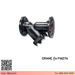 CRANE รุ่น FM276 Cast Iron Y-Strainer Y-Pattern, SS Screen 240 Psi. ,PN16