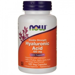 Now Foods, Hyaluronic Acid, Double Strength 100 mg 120 Veg Capsules