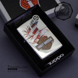ไฟแช็ค Zippo แท้ "Harley Davidson" #Zippo 28082, Harley Davidson-Logo, High Polish Chrome แท้นำเข้า 100%