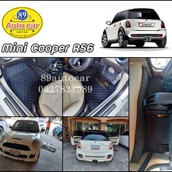 ขายพรมปูพื้นรถยนต์ Mini Cooper R56 ปูพรมหกดี สีดำล้วน 3 ชิ้น ในห้องโดยสาร