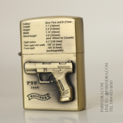 ไฟแช็คน้ำมันลาย ปืนพก Walther P99 9mm Parabellum ปี 1996 คลาสสิก