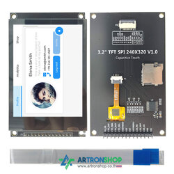 จอ TFT LCD ขนาด 3.2 นิ้ว ทัช Capacitive ILI9341V 4-Wire SPI