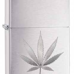 ไฟแช็คซิปโป้ " Zippo 29587 Leaf Design Brushed Chrome Finish Lighter" แท้นำเข้า 100%