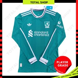 Liverpool 2025/26Green Third Long sleeve Player Grade Jersey เสื้อลิเวอร์พูลแขนยาว เขียว เกรดนักเตะ ฤดูกาลใหม่
