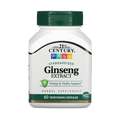 21st Century Ginseng Extract, 60 Veg Capsule