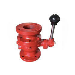 บอลวาล์วดับเพลิง ชนิดหน้าแปลน 2 ด้าน ขนาด 2.5 นิ้ว วัสดุเหล็กหล่อ