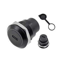 USB-C คอนเนคเตอร์ตัวเมีย กันน้ำ สำหรับติดกล่อง