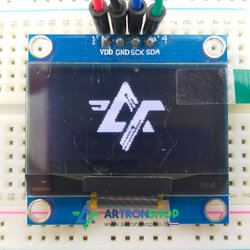 จอ OLED 1.3 นิ้ว สีขาว 128x64 I2C