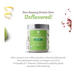 Amazing Grass, Organic Amazing Protein Glow Unflavored 11.1 oz (315 g)