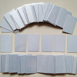 บัตรพลาสติกเปล่า พื้นเมทัลลิก