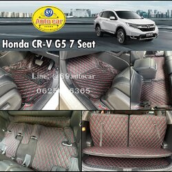 ขายพรมรถยนต์ Honda CR-V G5 7 ที่นั่ง พรมvvip สีดำด้ายแดง เต็มคัน