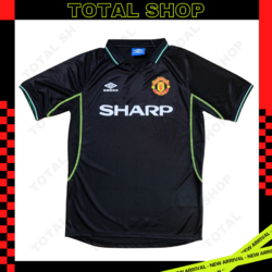 Manchester United 1998/99 Third Kit เสื้อบอลแมนยูย้อนยุค Sharp Umbro Black