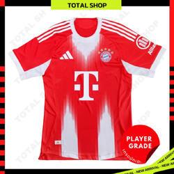 Bayern Munich 2025/26 Home Jersey Player Grade เสื้อบาเยิร์น มิวนิค เหย้า เกรดนักเตะ ฤดูกาลใหม่