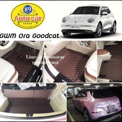 พรมปูพื้นรถยนต์ Ora Goodcat ปูพรมหกดี สีกาแฟ เต็มคัน