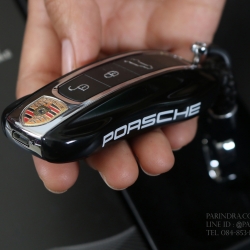ไฟแช็คพวงกุญแจ USB PORSCHE สีดำ สวยหรู ชาร์จไฟได้