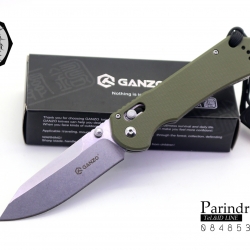 มีดพับ Ganzo กานโซ่ รุ่น Ganzo G7452-GR-WS ใบเงินด้ามเขียว ของแท้ 100%