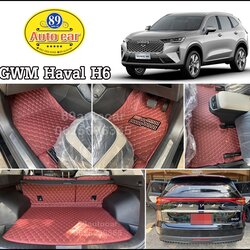 พรมรถยนต์ Haval H6 ปูพรมหกดี สีแดงเลือดหมู เต็มคัน