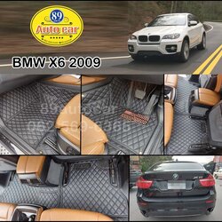 พรมในรถยนต์ BMW X6 2009 ปูพรม6D สีดำล้วน เต็มคัน