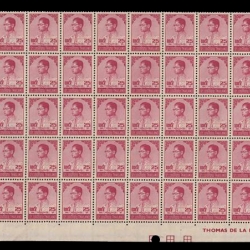 แสตมป์พระรูป ร.9 ชุดที่ 6 ดวงราคา 25 สตางค์ บล๊อก 50 ดวง ยังไม่ใช้ (หายาก)