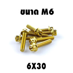 น็อตแต่งไทเท 6*30 M6 ทอง