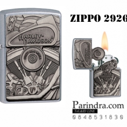 ไฟแช็ค Zippo แท้ ฮาร์เล่ "Zippo 29266 Harley Davidson Street Chorme Emblem " แท้นำเข้า 100%