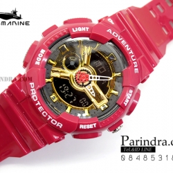 นาฬิกา US submarine Adventure Protector รุ่น TP3163M IRONMAN สีแดงเลือดหมูล้วน