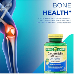 Spring Valley Calcium 600 mg with Vitamin D3 150 mini Softgels