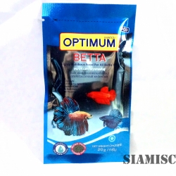 อาหารปลากัดยี่ห้อ Optimum Betta ซองละ 20 สั่งเยอะมีราคาส่ง